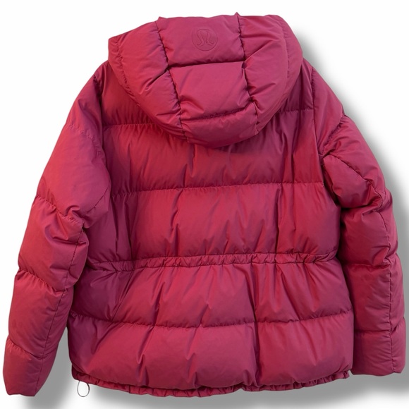 lululemon Wunder Puff Jacket Hooded Goose Down Coat Pink Lychee PLYC size 10 - Picture 4 of 14